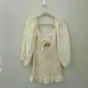 Mable smocked mini dress with cut out detail fairycore romantic cottagecore